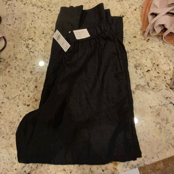 Abercrombie Linen-Blend Pull-On Pant Sz Medium Short Black NWT - Picture 4 of 4